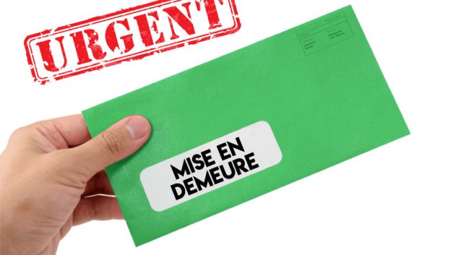 Mise en demeure d’IN’LI (non régularisation des charges 2015 et 2016)